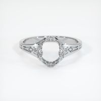 14K White Gold Antique Style Ring Setting Image