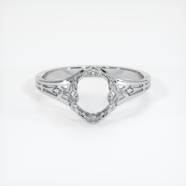 14K White Gold Antique Style Ring Setting