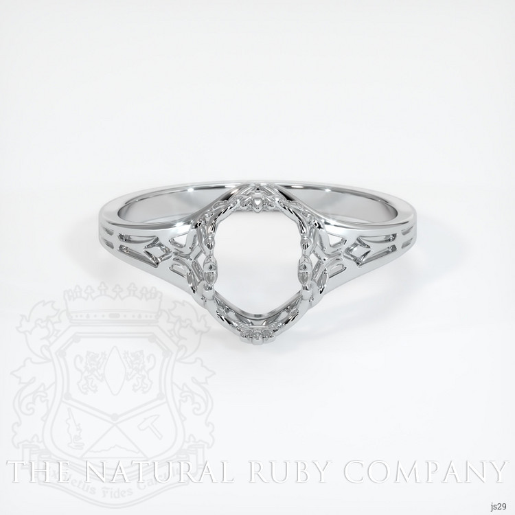 14K White Gold Antique Style Ring Setting