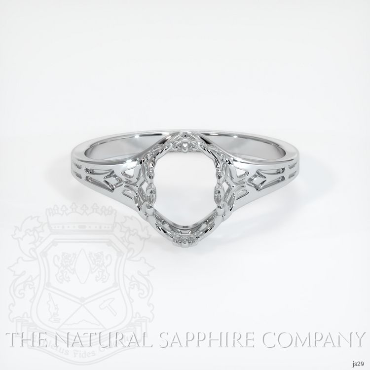 14K White Gold Antique Style Ring Setting