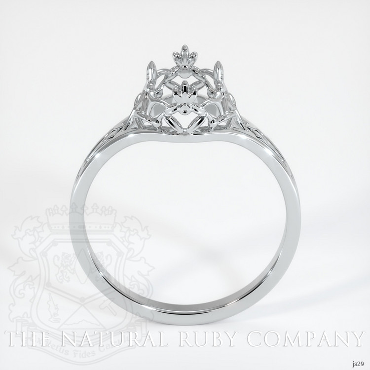 14K White Gold Antique Style Ring Setting