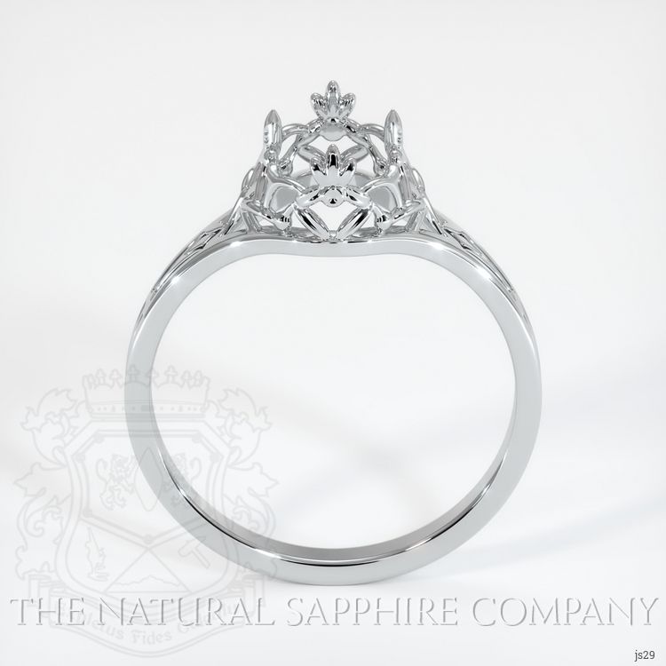 14K White Gold Antique Style Ring Setting