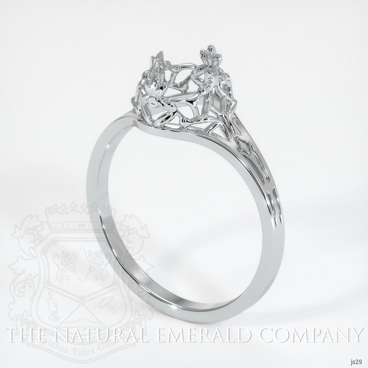 18K White Gold Antique Style Ring Setting