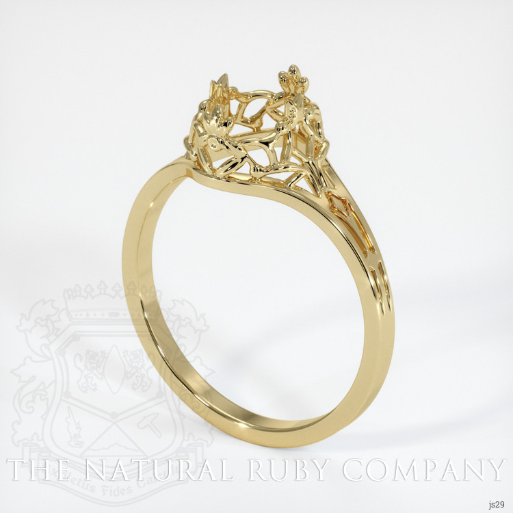 14K Yellow Gold Antique Style Ring Setting