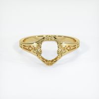 18K Yellow Gold Antique Style Ring Setting Image