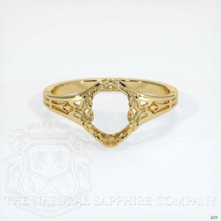 18K Yellow Gold Antique Style Ring Setting