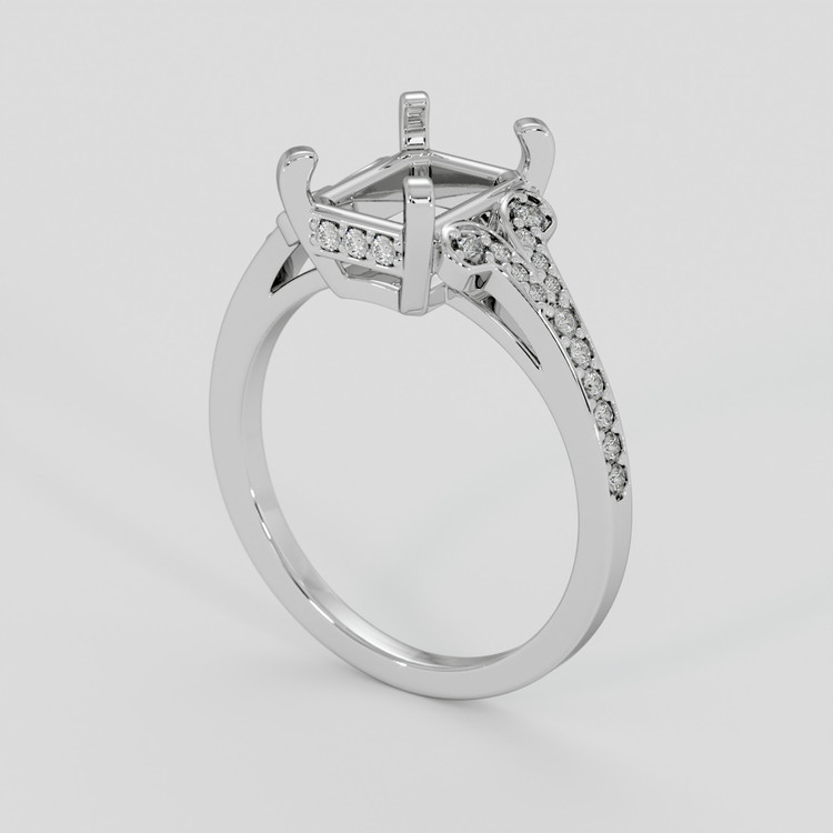 Platinum 950 Antique Style Ring Setting
