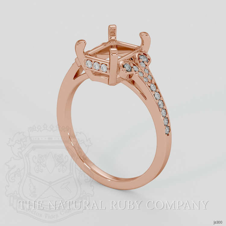14K Rose Gold Antique Style Ring Setting