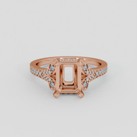14K Rose Gold Antique Style Ring Setting Image