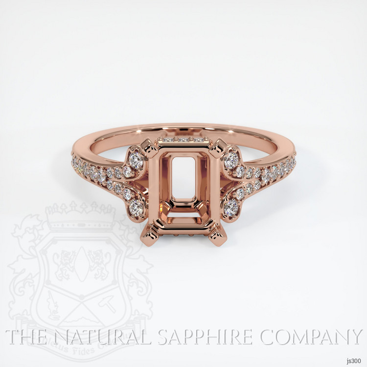 14K Rose Gold Antique Style Ring Setting