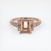 18K Rose Gold Antique Style Ring Setting Image