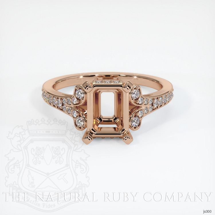 18K Rose Gold Antique Style Ring Setting