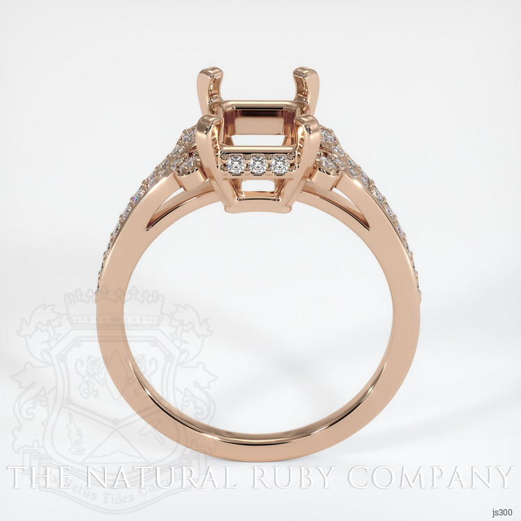 18K Rose Gold Antique Style Ring Setting