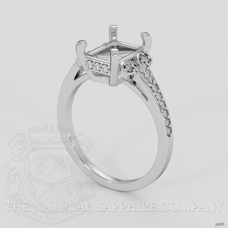 10K White Gold Antique Style Ring Setting