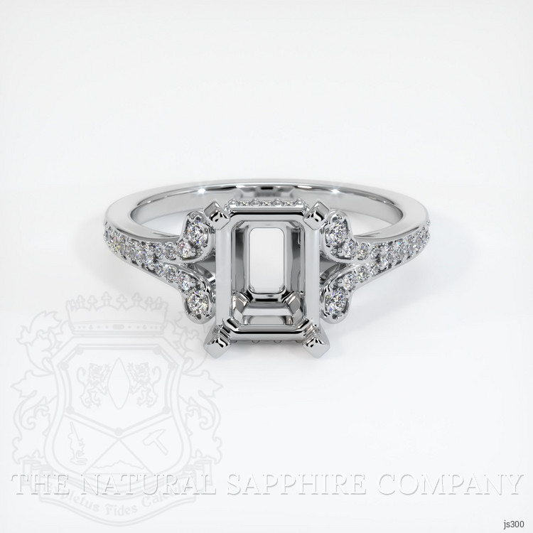 10K White Gold Antique Style Ring Setting