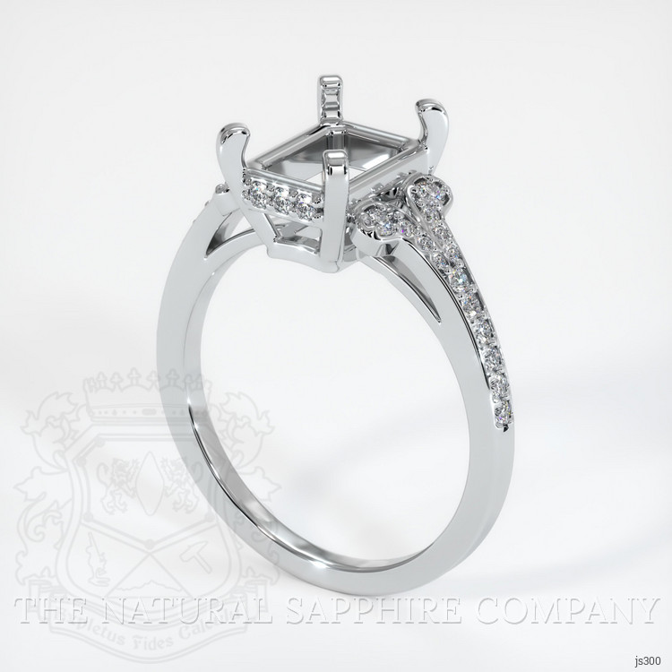 14K White Gold Antique Style Ring Setting