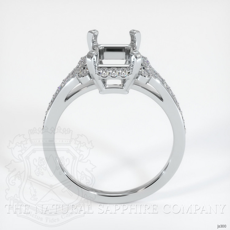 14K White Gold Antique Style Ring Setting