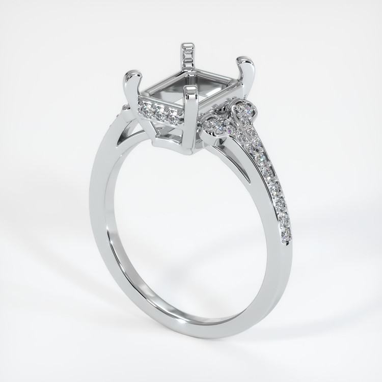 18K White Gold Antique Style Ring Setting