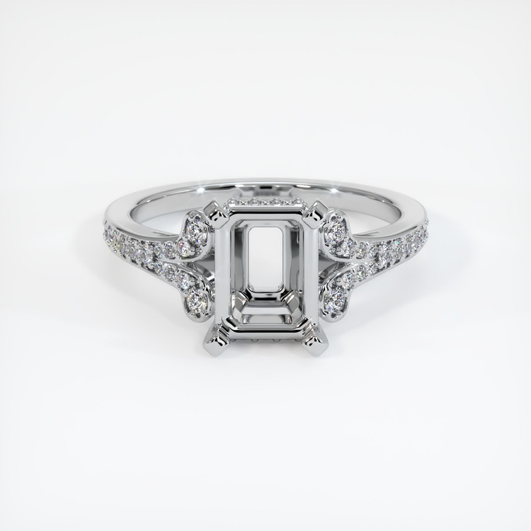 18K White Gold Antique Style Ring Setting