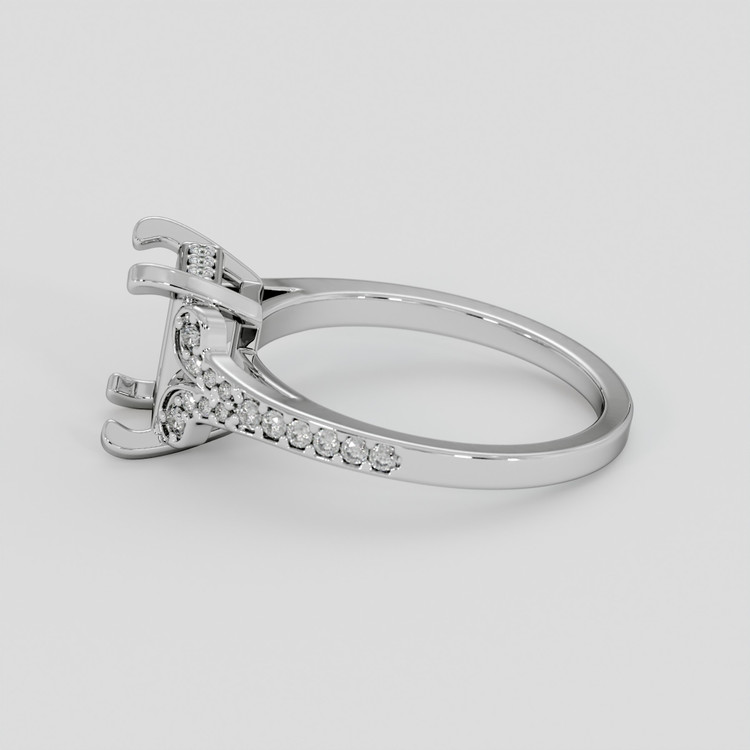 18K White Gold Antique Style Ring Setting