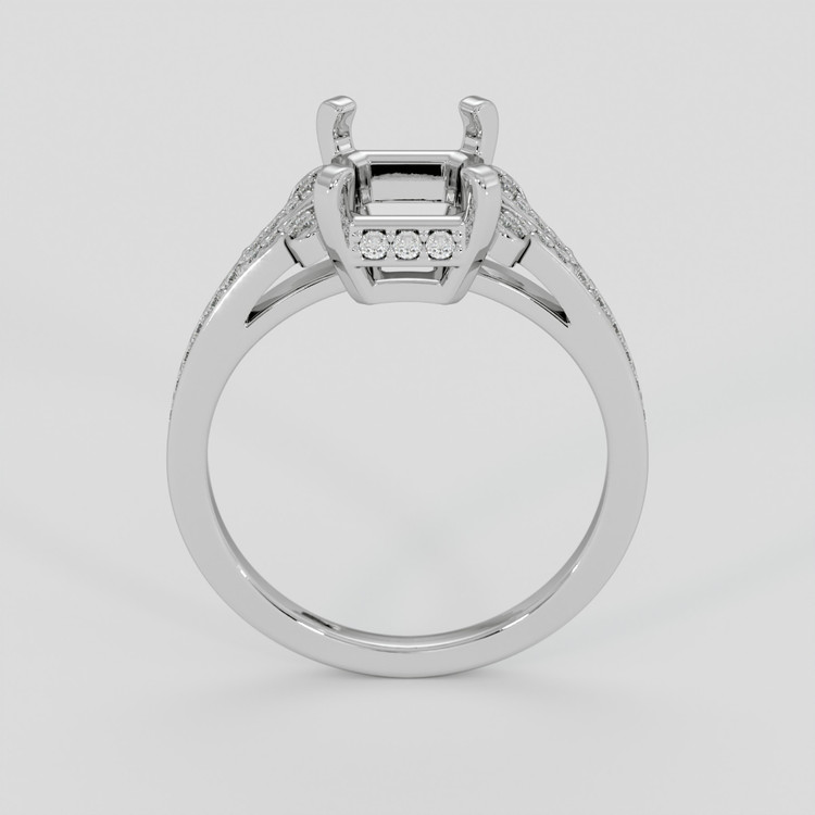 18K White Gold Antique Style Ring Setting