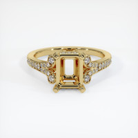 10K Yellow Gold Antique Style Ring Setting Image