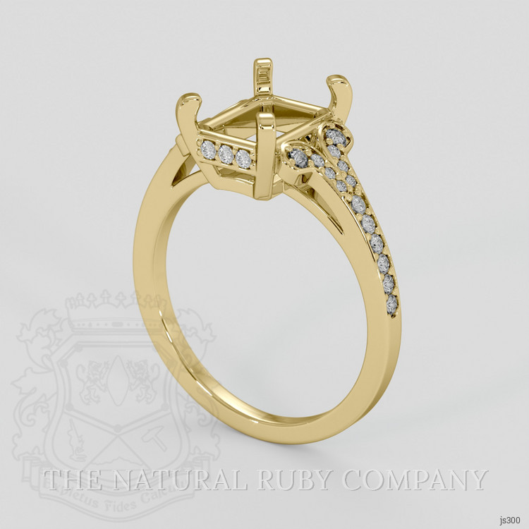 14K Yellow Gold Antique Style Ring Setting
