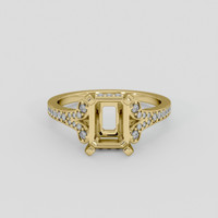 14K Yellow Gold Antique Style Ring Setting Image