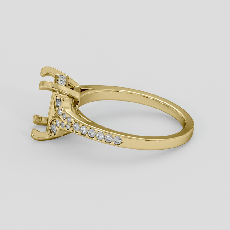 14K Yellow Gold Antique Style Ring Setting