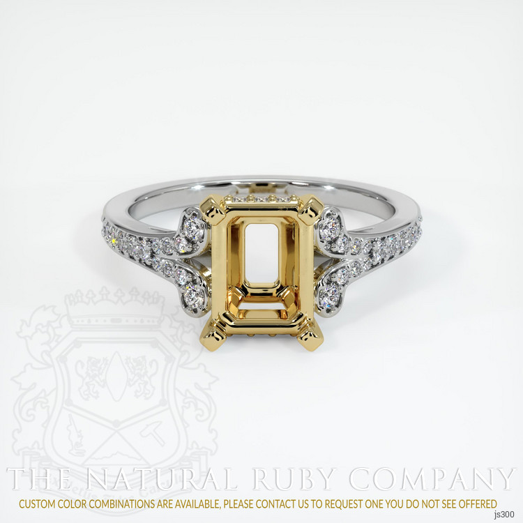 14K Yellow & White Antique Style Ring Setting