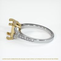 14K Yellow & White Antique Style Ring Setting Image