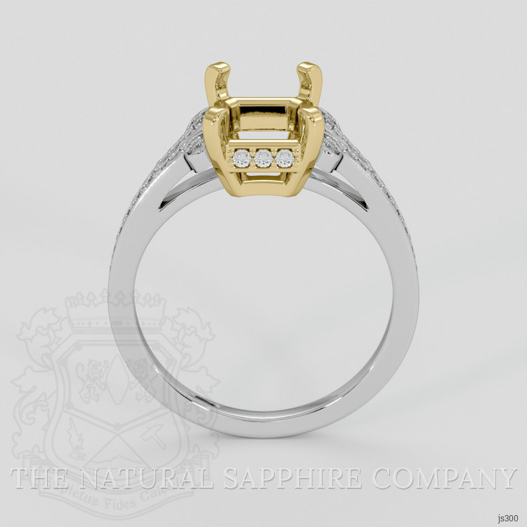 14K Yellow & White Antique Style Ring Setting