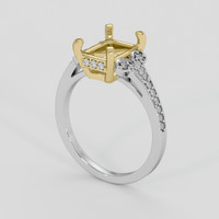 18K Yellow & White Antique Style Ring Setting Video