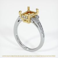 18K Yellow & White Antique Style Ring Setting Video