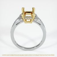 18K Yellow & White Antique Style Ring Setting Image