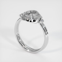 Antique Style Padparadscha Sapphire Ring 2.00 Ct., Platinum 950 Combination Setting