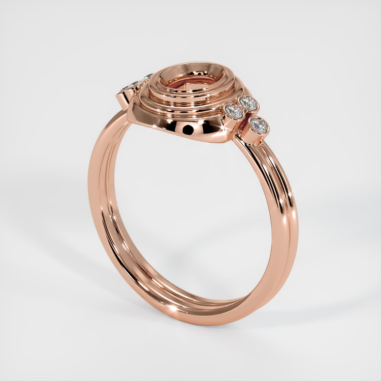 14K Rose Gold Antique Style Ring Setting