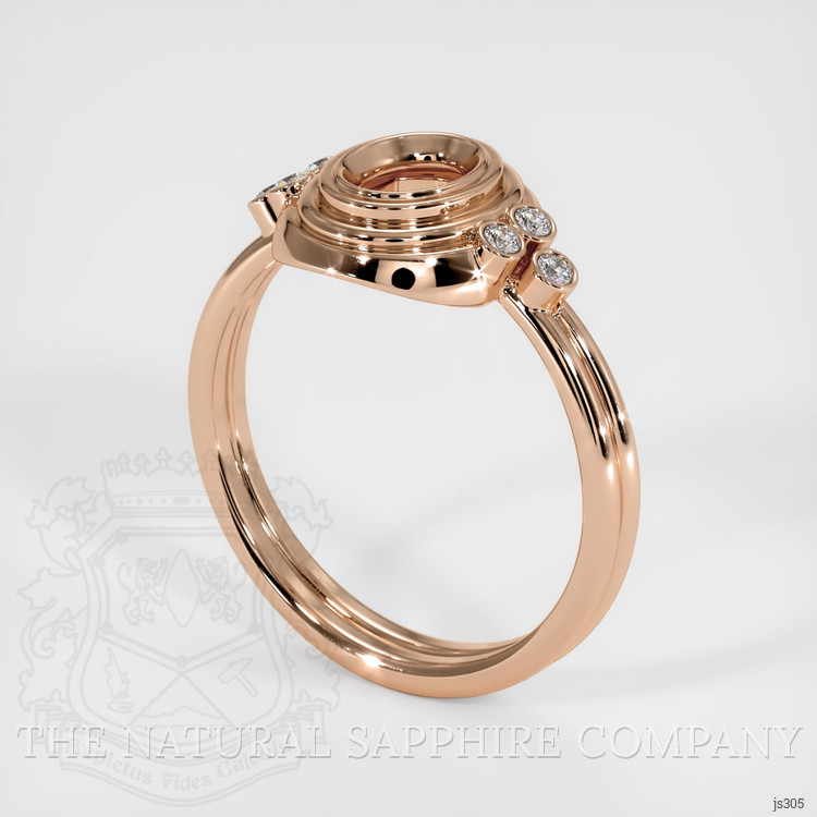 18K Rose Gold Antique Style Ring Setting