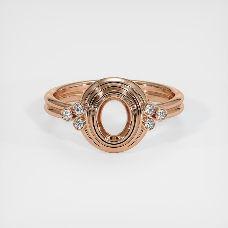 18K Rose Gold Antique Style Ring Setting