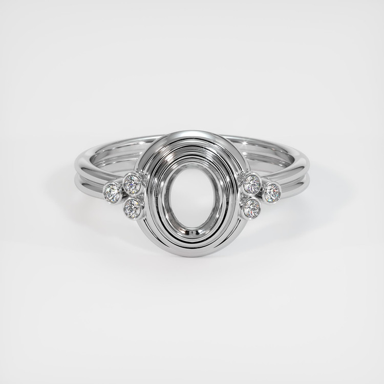 14K White Gold Antique Style Ring Setting
