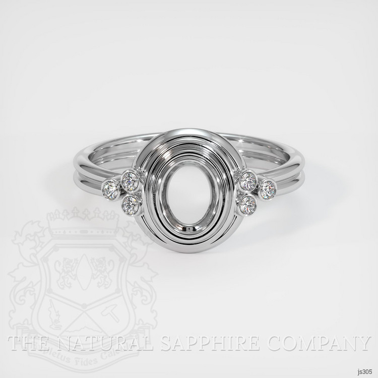 14K White Gold Antique Style Ring Setting