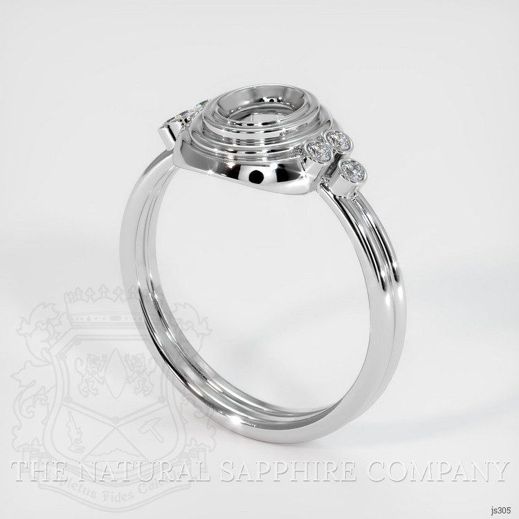 Antique Style Blue Sapphire Ring 1.17 Ct., 18K White Gold