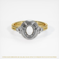 18K White & Yellow Antique Style Ring Setting Image