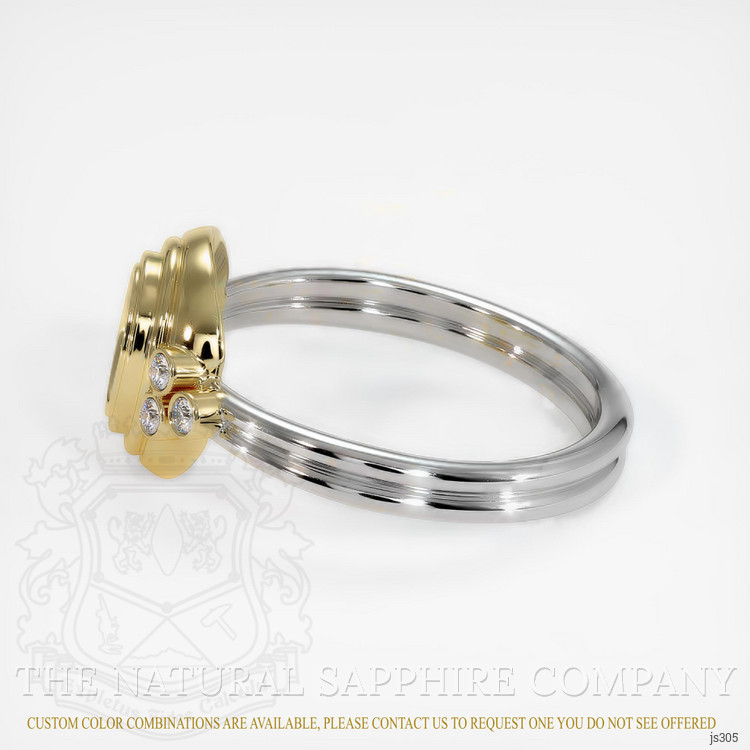 14K Yellow & White Antique Style Ring Setting