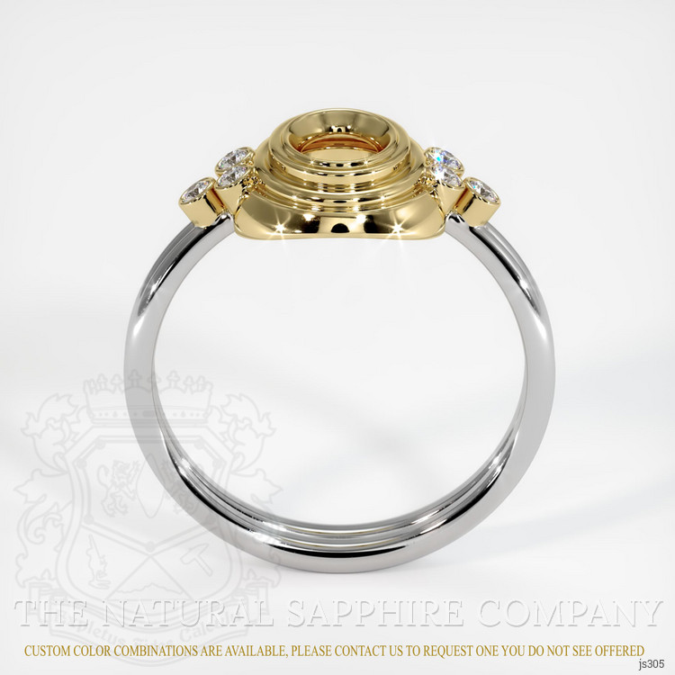 14K Yellow & White Antique Style Ring Setting