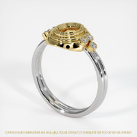 18K Yellow & White Antique Style Ring Setting Video