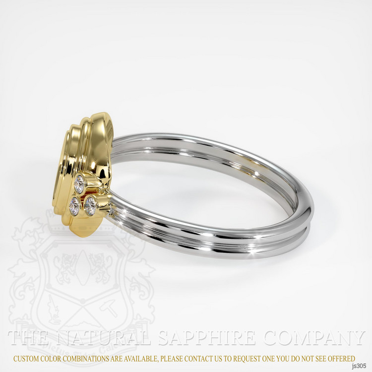 18K Yellow & White Antique Style Ring Setting
