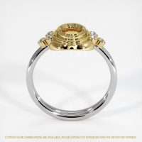 18K Yellow & White Antique Style Ring Setting Image