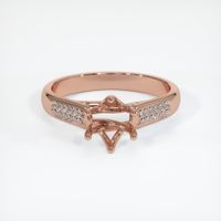 14K Rose Gold Pave Ring Setting Image
