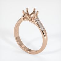 18K Rose Gold Pave Ring Setting Video